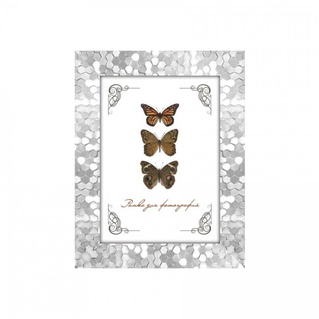 Plastikust pildiraam klaasiga30х40 1566/2156 (silver)