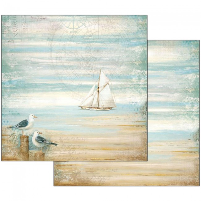 Scrapbookingu paber 30x30cm Sea Land seagulls