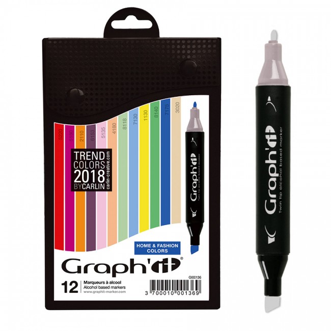 Komplekt GRAPH'IT Marker 12tk  - Home & Fashion