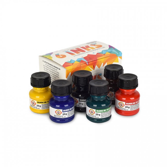 Vedel tušš, Komplekt 6X20Ml, Koh-I-Noor