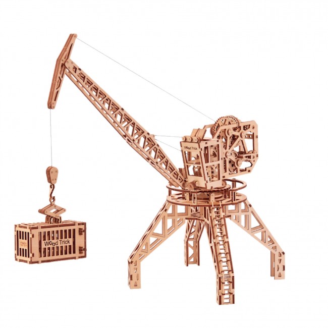 Puidust konstruktor«Crane with container»
