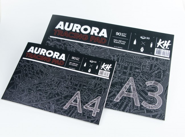 Kalkapaber plokis AURORA A4 ,90gsm, 50 lehte