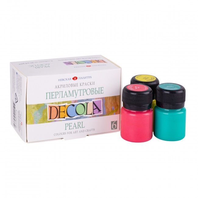 Akrüülvärvi k-t Decola 6x20ml Pärlmutter