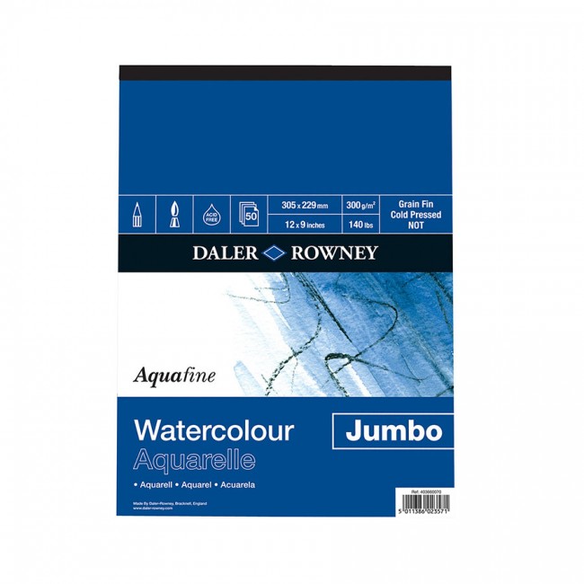 Akvarellplokk  "Jumbo" 300Gsm 30.5X22.9, 50L  Daler-Rowney