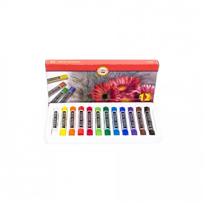 Kuivpastelli k-t  Koh-I-Noor, 12Värvi Toison Dor