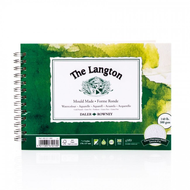 Akvarellplokk Langton 300Gsm 17.8X12.7, Daler-Rowney