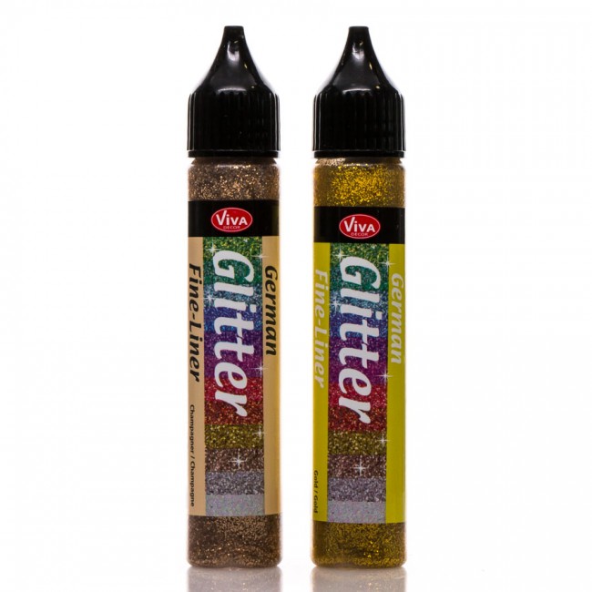 German Glitter 28Ml 2Tk Komplektis Champagne/Gold