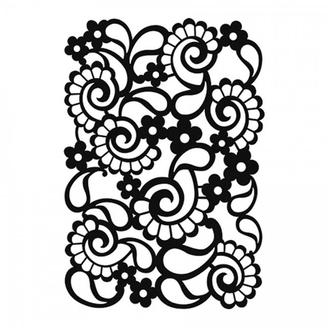 Background Stencil "Paisley Small" Ca. 13,5X20 Cm