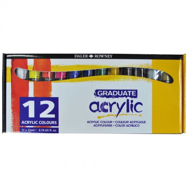 Akrüülvärvide k-t  12x22ml Graduate
