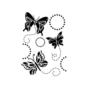 Šabloon G cm. 21x29,7 Butterflies