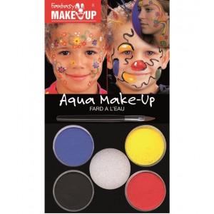 Aqua Make Up näovärvid 4värvi +svamm