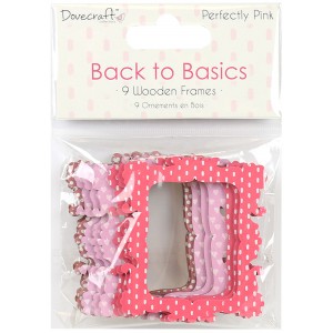 Dovecraft Back to Basics Perfectly Pink Wooden Frames