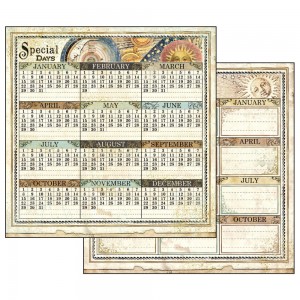Scrapbookingu paber 30x30cm Alchemy Calendar