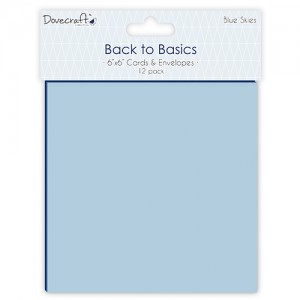 Dovecraft Back to Basics  Blue Skies Cards and Envelopes