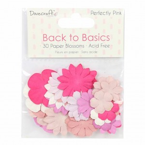 Dovecraft Back to Basics Perfectly Pink Paper Blossoms
