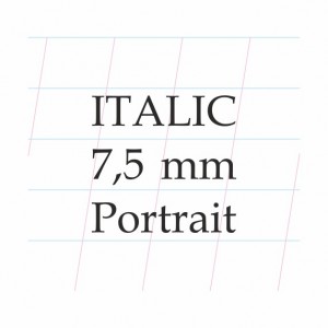 Italic Calligraphy 7,5 mm  – A4 (Portrait)Paberiplokk