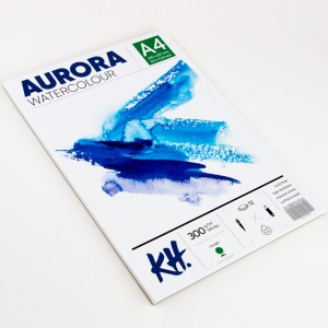 Akvarellialbum AURORA A4, 300gsm 12 lehte, Krobeline