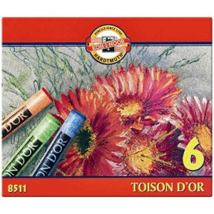 Kuivpastelli k-t  Koh-I-Noor, 6 värvi Toison Dor 8511