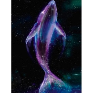 Teemant mosaiik : "Space Whale"40x50