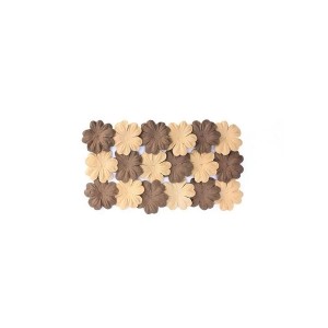 Set Of Flowers From Mulberry Paper, 2 Color 20 Pcs 28Mm Brown Sand