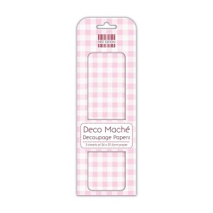 First Edition Deco Mache  Pink Gingham