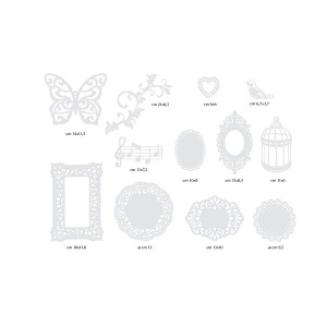 12 Paper Decorations - White Paper