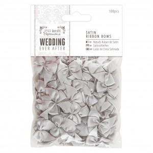 Satiinist lipsukesed (100tk) - Wedding - Silver