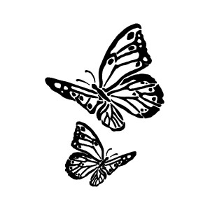 Sabloon 21X29.7Cm  Butterflies
