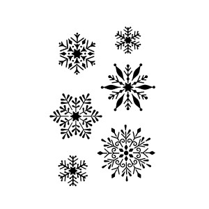 Sabloon A4  Snowflake