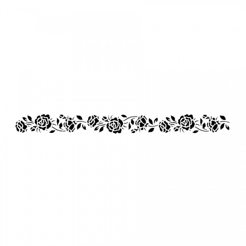 Šabloon  E cm. 60x7 Roses