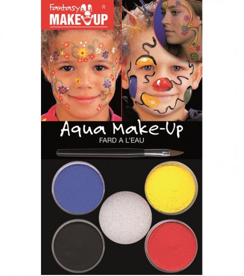 Aqua Make Up näovärvid 4värvi +svamm
