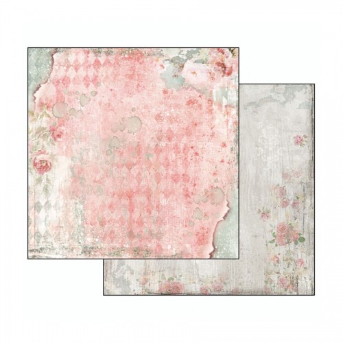 Scrapbookingu paber 30х30cm- Dream Texture with rose
