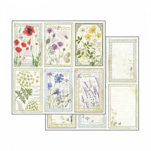 Scrapbookingu paber 30х30cm-Herbarium cards