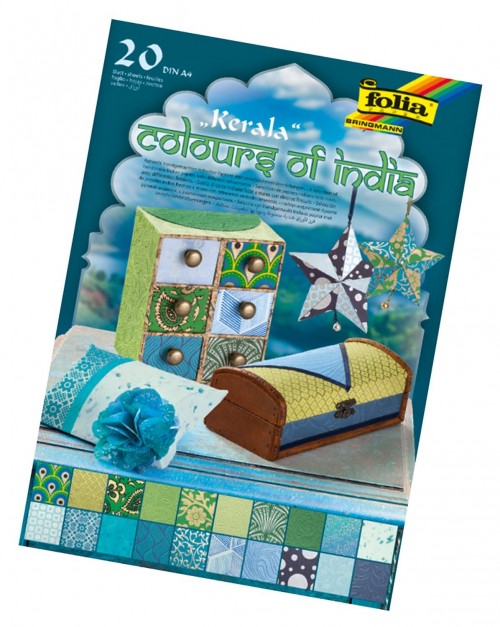 Dekoratiivpaber"Colours of India" KERALA A4, 20lehte