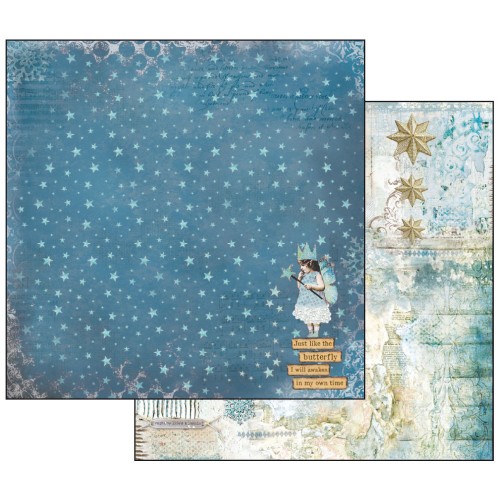 Scrapbookingu paber 30x30cm  Blue Stars Magic Wand