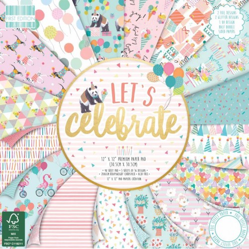 First Edition FSC 12 x 12 Lets Celebrate Paper Pad