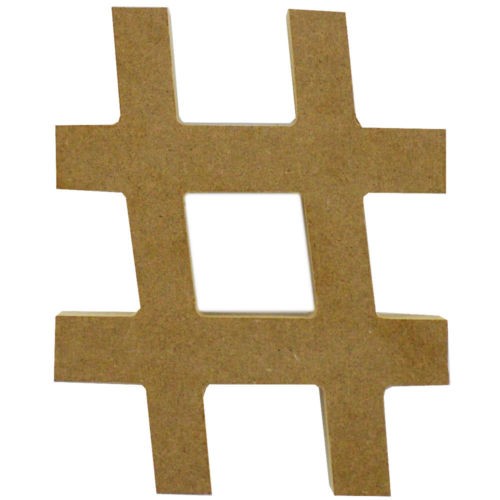 MDF Letter Blank  Hashtag #