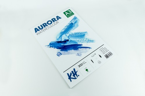 Akvarellialbum AURORA A3, 300gsm 12 lehte, Krobeline