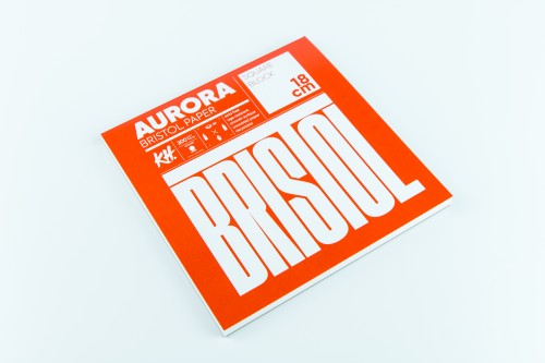 Joonestusalbum RAW AURORA Bristol ,18x18cm, 300gsm 20 lehte, Sile