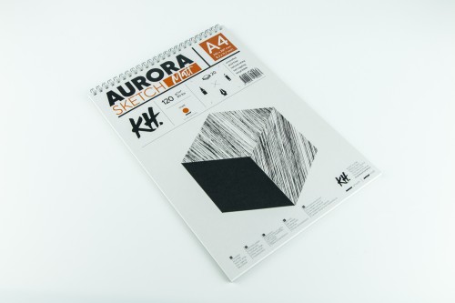 Joonistusalbum AURORA Smooth&Matt A4, 120gsm 20 lehte (Spiraalköide)
