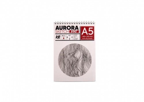 Joonistusalbum  AURORA Smooth&Matt  A5, 160gsm 20lh(Spiraalköide)