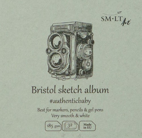 Eskiisiplokk Bristol "SMLT ART"  90x90mm,32lht,185gsm
