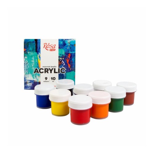 Akrüülvärvi k-t  COLOR 9x10ml, ROSA START