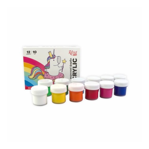 Akrüülvärvi k-t  Unicorn 12x10ml, ROSA START
