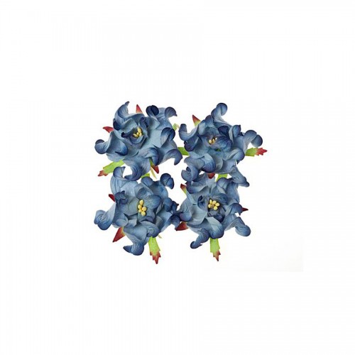 Gardenia 5Cm 4 Pcs In A Pack 2-Tones Blue