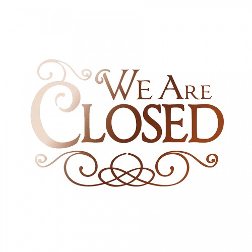 Sabloond Cm.20X15 We Are Closed