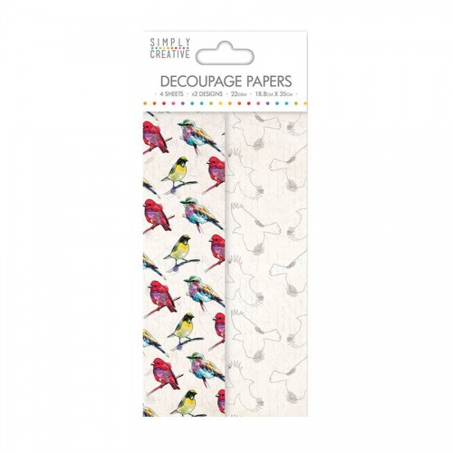 Simply Creative Decoupage Paper  Vibrant Birds