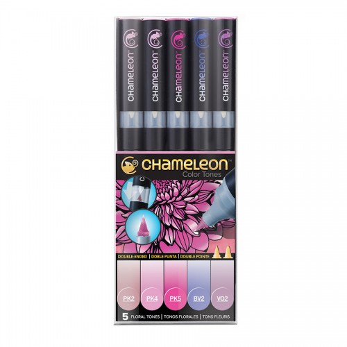 Markerite k-t Chameleon, 5 Pen Floral Tones