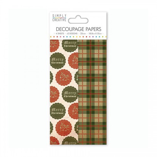 Simply Creative Decoupage Paper  Christmas Badges
