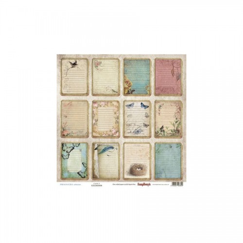 Scrapbookingu paber 30x30 cm-190gsm, -Primavera- Cards 2
